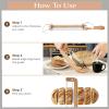 Adjustable Bread Knife for Homemade Bread, Bread Slicer, 9-Inch Extra Large Bamboo Bread Cutting Guide with Stainless Steel Blade view 4
