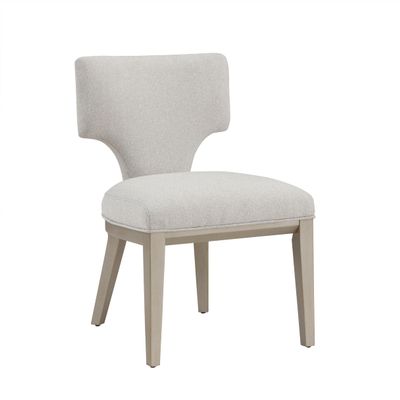 agnixnaf Light Gray Dining Chair with Cushion Set of 2, T-Shaped Back & Brown Wood Legs, Modern Kitchen Chair for Restaurant, Living Room, Caf
