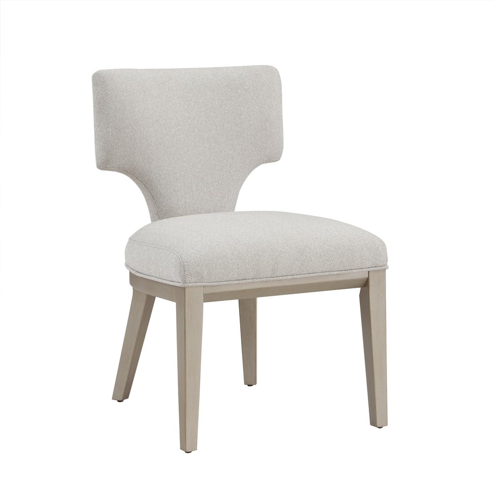agnixnaf Light Gray Dining Chair with Cushion Set of 2, T-Shaped Back & Brown Wood Legs, Modern Kitchen Chair for Restaurant, Living Room, Caf