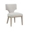 agnixnaf Light Gray Dining Chair with Cushion Set of 2, T-Shaped Back & Brown Wood Legs, Modern Kitchen Chair for Restaurant, Living Room, Caf view 1