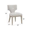 agnixnaf Light Gray Dining Chair with Cushion Set of 2, T-Shaped Back & Brown Wood Legs, Modern Kitchen Chair for Restaurant, Living Room, Caf view 2