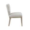 agnixnaf Light Gray Dining Chair with Cushion Set of 2, T-Shaped Back & Brown Wood Legs, Modern Kitchen Chair for Restaurant, Living Room, Caf view 4