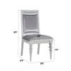 agnixnaf Silver Dining Chair with Cushion Set of 2, High Back & Armless, Gray Frame, Modern Kitchen Chair for Restaurant, Living Room, Caf view 2