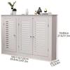 HOLGVE Heater Radiator Cover Cabinet with 3 Doors, Decorative Heater Cover Cabinet, Air Vent Covers Pipe Valve Privacy Barrier Cabinet, for Living Room, Bedroom, Kitchen(43x31x10in/110x80x25cm) view 2
