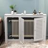 HOLGVE Heater Radiator Cover Cabinet with 3 Doors, Decorative Heater Cover Cabinet, Air Vent Covers Pipe Valve Privacy Barrier Cabinet, for Living Room, Bedroom, Kitchen(43x31x10in/110x80x25cm) view 3