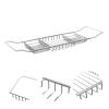 Adjustable Stainless Steel Bathtub Rack, Non-Slip Bath Tray, Home Storage Bathtub Shelf Holder view 4