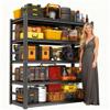 5-Tier Kitchen Shelves, Metal Shelving, Heavy-Duty 3020lbs Garage Rack for Storage, Up graded Double-Layer Reinforced Shelf, Ideal for Garages, Basements, Kitchens,Warehouses (5TIER-16"D36"W72"H) view 1