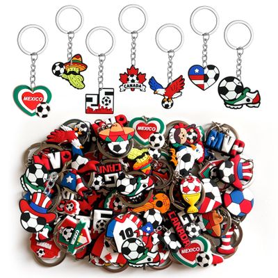 Xandova 36Pcs USA Canada Mexico Soccer Keychain, Stylish Soccer Ball Keychain for Purse, Handbag, Backpack & Bag Decoration