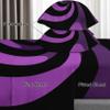 Spiral Sheets Split King Size - Purple Black Vortex Bed Sheet Set - Deep Pocket Soft Microfiber Bedding Set 5 Piece - Fitted Flat Sheet Pillowcases - Optical Illusion Bedroom Decor & Gifts view 4