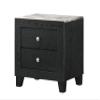 5Pc Modern Black Finish Queen Size Panel Bed Set Tall Headboard Solid Wood Wooden Bedroom Furniture view 4