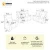 Dekmxas Breathing Leather Power Reclining Sofa with Cup Holders, Living Room Furniture with 2 Recliners, 3 Seater Leather Sofa Couch with Flip-Down Table/USB Port for Living Room/Office/Home Theater view 2