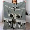 A-10 Jet Fighter Military-Themed Flannel Blanket (2) Flannel Blanket Wool Soft Blanket Lightweight Plush Suitable for Sofa, Bed, Comfortable Sofa 175x200cm(70x80in) view 4