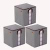 3 Pack Storage Bags, Storage Bins with Lids for Bedding, Comforters, Foldable Organizer with Reinforced Handle, Clear Window, Sturdy Zippers (18.8x17.3x18.8in) view 1