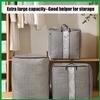 3 Pack Storage Bags, Storage Bins with Lids for Bedding, Comforters, Foldable Organizer with Reinforced Handle, Clear Window, Sturdy Zippers (18.8x17.3x18.8in) view 4