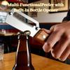 2026 New Multi-Functional Vegetable Peeler for Kitchen, Julienne Peeler with Ergonomic Handles and Bottle Opener, for Fruit Veggie Pumpkin Papaya Carrots and Open Wine Bottles (1PCS) view 2