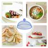VALICLUD 2Pcs 28Cm Blue Mesh Food Covers with Handle Metal Food Tent Protector for Kitchen and Dining Table Mesh Dome Screen for Protection and Serving view 4