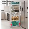 Kitchen Organization Slim Storage Cart, 5/7 Tier Rolling Storage Shelving Unit, Narrow Little Cart Rack for Laundry Room Pantry Bathroom Organizers and Storages Utility Shelf Cart(7.9"x21.6"x72.6") view 4