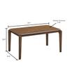 ACTU 5pcs 59 inch Hardwood Dinning Table Set, Walnut Color view 2