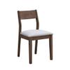 ACTU 5pcs 59 inch Hardwood Dinning Table Set, Walnut Color view 3