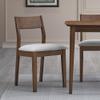 ACTU 5pcs 59 inch Hardwood Dinning Table Set, Walnut Color view 4