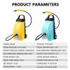 Multi-Purpose High Temp Steam Washe, 2500W High Pressure Steamer, 15S Fast Heat-Up, 3.5L Tank, Portable Steam Cleaner for Car, Floor, Grout, Kitchen, Furniture & Bed Bugs Yellow view 3