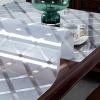 1.5mm Thick Clear Table Cover Protector PVC Vinyl Soft Plastic Tablecloth,Heat Resistant Crystal Transparent Desk Pad 42x104 Inch,Computer Writing Desks Tabletop Protector Mat for Kitchen Desktop view 1