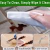 1.5mm Thick Clear Table Cover Protector PVC Vinyl Soft Plastic Tablecloth,Heat Resistant Crystal Transparent Desk Pad 42x104 Inch,Computer Writing Desks Tabletop Protector Mat for Kitchen Desktop view 2