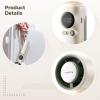 wkao USB Rechargeable Turbo Handheld Fan, Digital Display with 100 Speed Levels, 8 M/S Wind, Lightweight and Portable view 2