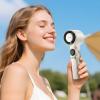 wkao USB Rechargeable Turbo Handheld Fan, Digital Display with 100 Speed Levels, 8 M/S Wind, Lightweight and Portable view 3