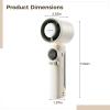 wkao USB Rechargeable Turbo Handheld Fan, Digital Display with 100 Speed Levels, 8 M/S Wind, Lightweight and Portable view 4