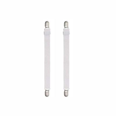 tooloflife 2 Pcs Bed Sheet Fasteners, Adjustable Mattress Suspenders Bed Corner Holders for Home Bedding Anti-Slip for Smooth Wrinkle-Free Bedding Daily Use (White)
