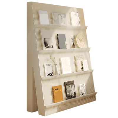 Folding Paper Storage Shelf,Paper Retractable Room Divider,Multi-Use as Bookcase, Display Rack & Organizer for Books,Scalable Storage Partition for Home Office Clothing Store White
