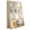 Folding Paper Storage Shelf,Paper Retractable Room Divider,Multi-Use as Bookcase, Display Rack & Organizer for Books,Scalable Storage Partition for Home Office Clothing Store White view 1