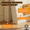Folding Paper Storage Shelf,Paper Retractable Room Divider,Multi-Use as Bookcase, Display Rack & Organizer for Books,Scalable Storage Partition for Home Office Clothing Store White view 4