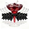 LemonRoad 36 Sets Plastic Martini Glasses, 12 oz, Black view 1