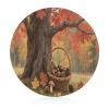 Autumn Fall Harvest Maple Tempered Glass Cutting Board Stylish Non-Slip Round Chopping Boards Easy to Clean Cutting Board Small Scratch Flexible Butcher Block for Countertop Decor view 1