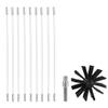 Chimney Brush Set with Long Handle Pole, 4/5.9 Inch Brush Heads Dryer Vent Cleaning Kit, Multi-Purpose Cleaning Tools for Home Fireplace, Dryer Duct and Ventilation System(Large) view 1
