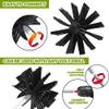 Chimney Brush Set with Long Handle Pole, 4/5.9 Inch Brush Heads Dryer Vent Cleaning Kit, Multi-Purpose Cleaning Tools for Home Fireplace, Dryer Duct and Ventilation System(Large) view 4