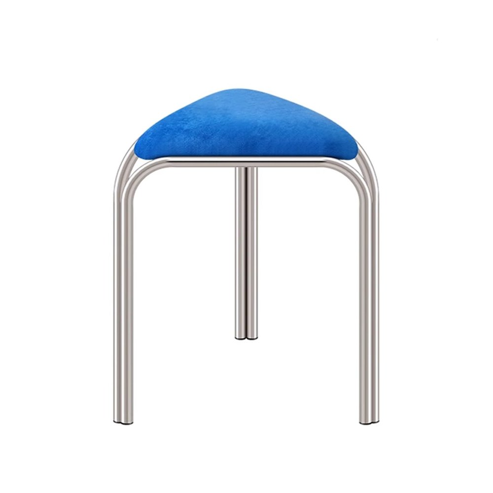 Stackable Stool,Portable Nesting Stack Stools,Stainless Steel Triangular Stool Without Backrest,Seating for Home,Garden,Workroom,Living(Blue)
