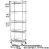 SDdPulse 5-Tier Stainless Steel Utility Cart with WheelsKitchen Work Table Pot and PanHeavy-Duty Metal Storage Rack 40 x 32 x 84 cm Ideal for Home and Restaurant,Silber-23.6X12.6X59.3IN view 2
