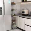 SDdPulse 5-Tier Stainless Steel Utility Cart with WheelsKitchen Work Table Pot and PanHeavy-Duty Metal Storage Rack 40 x 32 x 84 cm Ideal for Home and Restaurant,Silber-23.6X12.6X59.3IN view 3