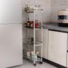 SDdPulse 5-Tier Stainless Steel Utility Cart with WheelsKitchen Work Table Pot and PanHeavy-Duty Metal Storage Rack 40 x 32 x 84 cm Ideal for Home and Restaurant,Silber-23.6X12.6X59.3IN view 4
