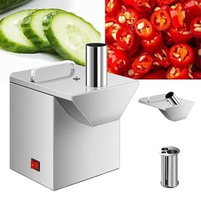 200W Commercial Food Processor & Slicer, Automatic Vegetable Chopper, 160 Cuts/Minute, Large Feed Port, Ideal for Restaurants & Food Factories