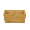 Bamboo Basket Organizers Natural 10.5" x 8.5" x 6", Bamboo Storage Basket Home Organization Bin Multi-Purpose Container for Bedroom Bathroom Kitchen 2-Pack view 3