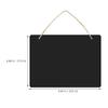 DOITOOL Wooden Double-Sided Chalkboard Sign with Hanging Rope, Rectangular Message Board Pendant for Home Decor and Flower Store, 8pcs Set view 2