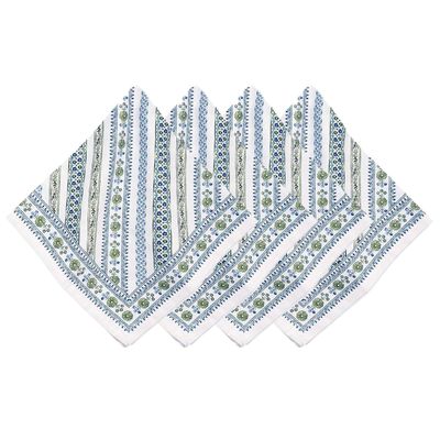 Juliska Seville Stripe Napkin (Green, Set of 4)
