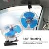 Lylithuif 12V 25W Mini Portable Auto Vehicle Clip On Cooling Oscillating Fan for Car Truck Dashboard Built with Durable Stainless Steel ABS Material Quiet Copper Motor 180 Degree Rotation view 4
