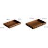 Breakfast Tray Walnut Rectangular Tray Home Tea Cup Commercial Afternoon Snack Plate Hotel Storage(A) view 2