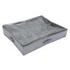 CATIEBYE Foldable under Bed Shoe Storage Box with Multi-grid Compartments, Non-woven Fabric Shoe Organizer for Space-saving Closet and Bedroom Storage, Gray view 1