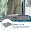 CATIEBYE Foldable under Bed Shoe Storage Box with Multi-grid Compartments, Non-woven Fabric Shoe Organizer for Space-saving Closet and Bedroom Storage, Gray view 4